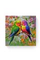 Алмазная мозаика на подрамнике «Попугаи» 30x30 см