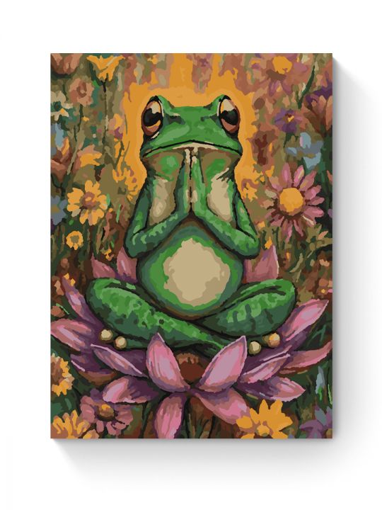 Картина по номерам на подрамнике «Поза лотоса» 25x20 см Картина по номерам на подрамнике «Поза лотоса» 25x20 см