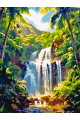 Картина по номерам без подрамника «Водопад» 25x20 см