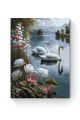 Картина по номерам на подрамнике «Лебеди» 80x60 см