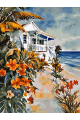 Картина по номерам без подрамника «Домик у моря» 80x60 см