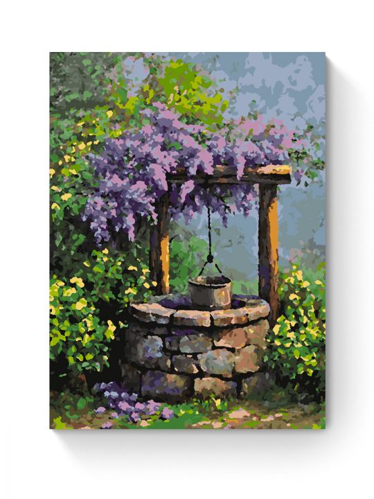 Картина по номерам на подрамнике «Колодец» 80x60 см