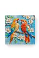 Алмазная мозаика на подрамнике «Попугаи» 40x40 см