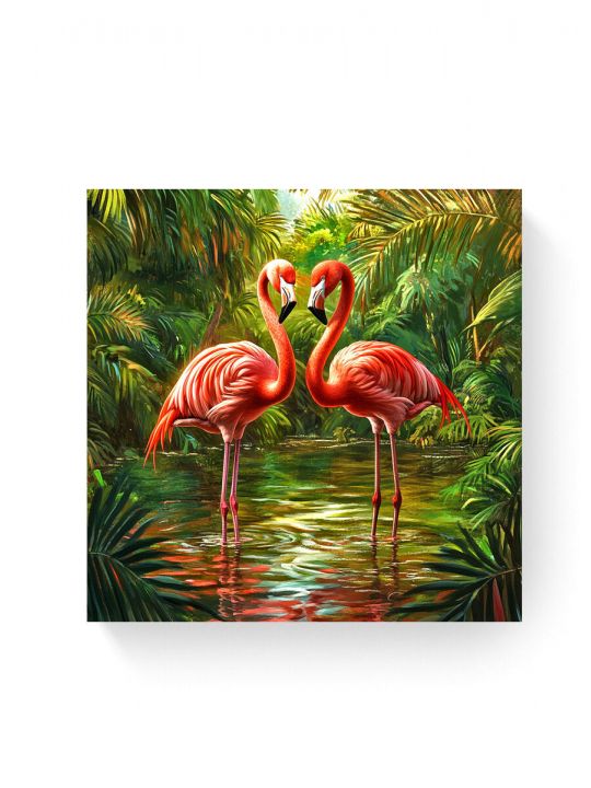 Алмазная мозаика на подрамнике «Фламинго» 30x30 см