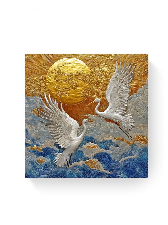 Алмазная мозаика на подрамнике «Журавли» 40x40 см