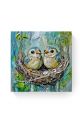 Алмазная мозаика на подрамнике «Птенцы» 30x30 см