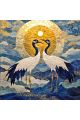 Алмазная мозаика без подрамника «Журавли» 30x30 см