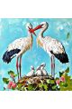 Алмазная мозаика без подрамника «Аисты» 30x30 см
