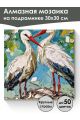 Алмазная мозаика на подрамнике «Аисты» 30x30 см