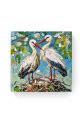 Алмазная мозаика на подрамнике «Аисты» 50x50 см