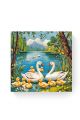 Алмазная мозаика на подрамнике «Лебеди» 30x30 см
