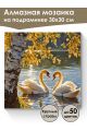 Алмазная мозаика на подрамнике «Лебеди» 30x30 см