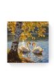 Алмазная мозаика на подрамнике «Лебеди» 40x40 см