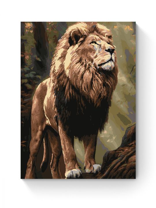 Картина по номерам на подрамнике «Царь зверей» 70x50 см