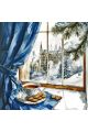 Алмазная мозаика без подрамника «Чашка кофе» 30x30 см