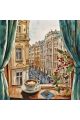 Алмазная мозаика без подрамника «Кофе» 40x40 см