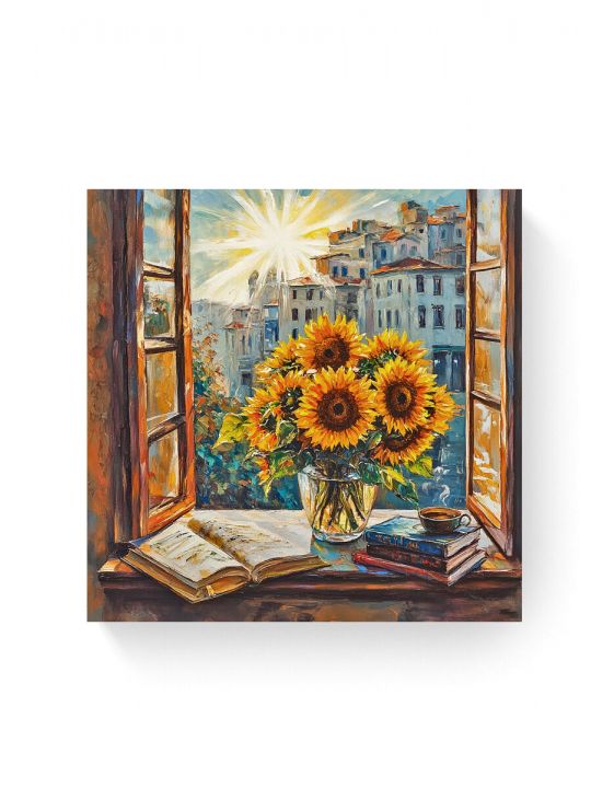 Алмазная мозаика на подрамнике «Подсолнухи» 30x30 см