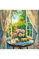 Алмазная мозаика на подрамнике «Пионы» 40x40 см