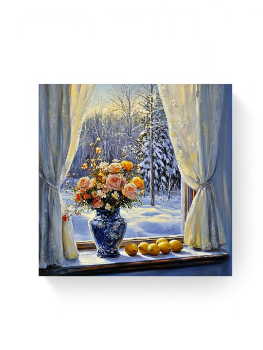 Алмазная мозаика на подрамнике «Букет роз» 30x30 см
