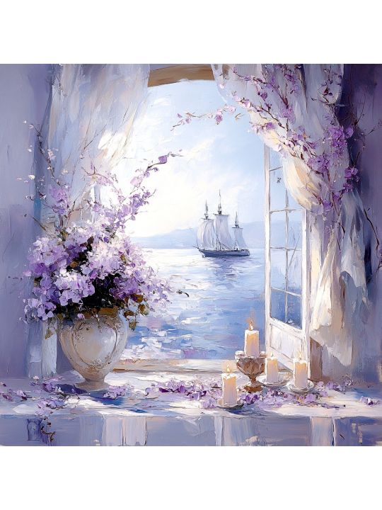 Алмазная мозаика без подрамника «Романтизм» 40x40 см