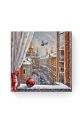 Алмазная мозаика на подрамнике «Новогодняя пора» 30x30 см