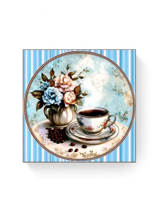 Алмазная мозаика на подрамнике «Аромат кофе» 50x50 см