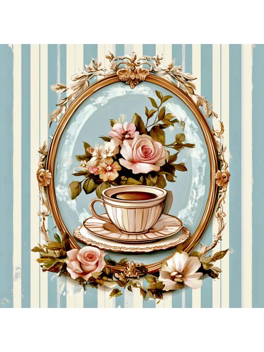 Алмазная мозаика без подрамника «Аромат кофе» 100x100 см