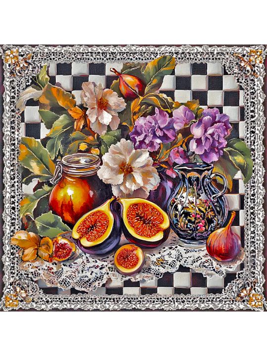 Алмазная мозаика без подрамника «Натюрморт» 40x40 см