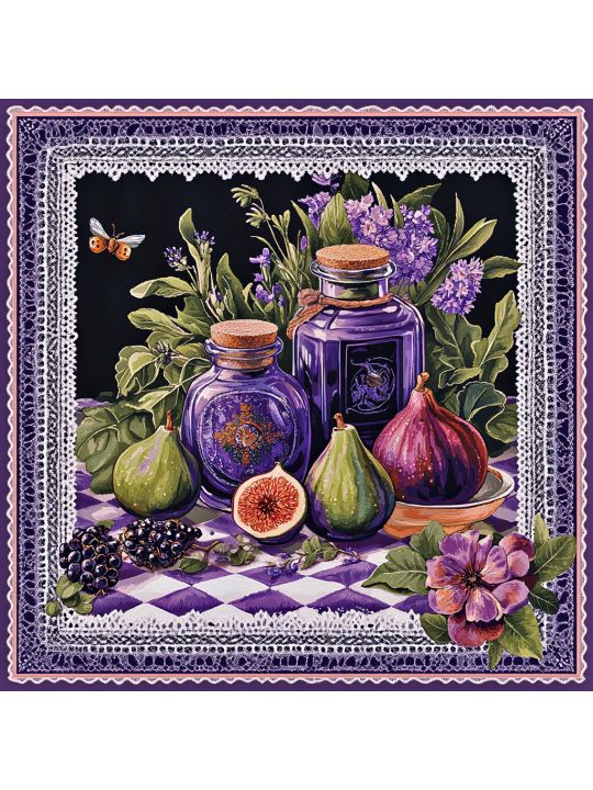 Алмазная мозаика без подрамника «Натюрморт» 40x40 см