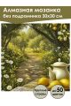 Алмазная мозаика без подрамника «Лимонная аллея» 30x30 см