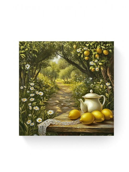 Алмазная мозаика на подрамнике «Лимонная аллея» 30x30 см