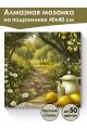 Алмазная мозаика на подрамнике «Лимонная аллея» 40x40 см