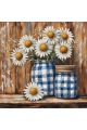 Алмазная мозаика без подрамника «Ромашки» 30x30 см