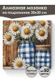 Алмазная мозаика на подрамнике «Ромашки» 30x30 см
