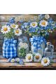 Алмазная мозаика без подрамника «Ромашки» 40x40 см