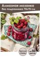Алмазная мозаика без подрамника «Малиновый рай» 70x70 см