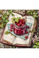 Алмазная мозаика без подрамника «Малиновый рай» 30x30 см