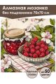 Алмазная мозаика без подрамника «Малиновый рай» 70x70 см