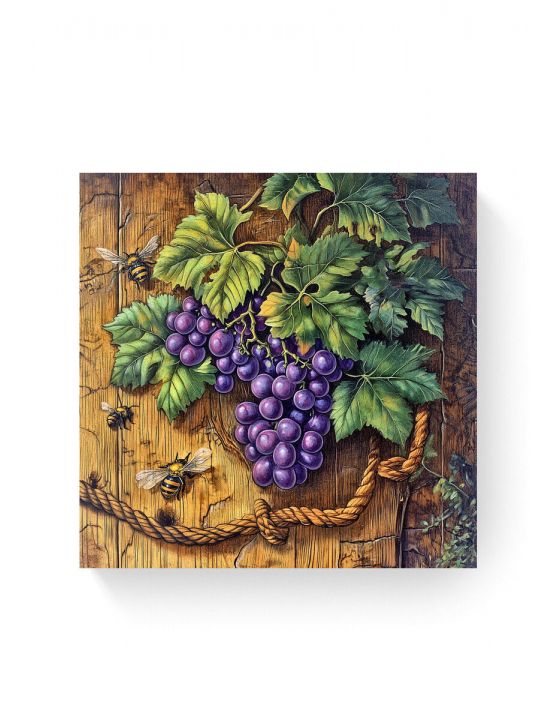 Алмазная мозаика на подрамнике «Виноград» 40x40 см