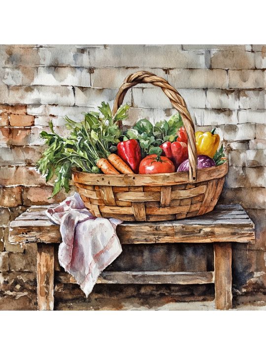 Алмазная мозаика без подрамника «Натюрморт» 40x40 см