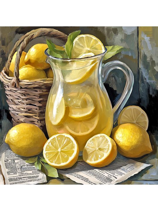 Алмазная мозаика без подрамника «Натюрморт» 40x40 см