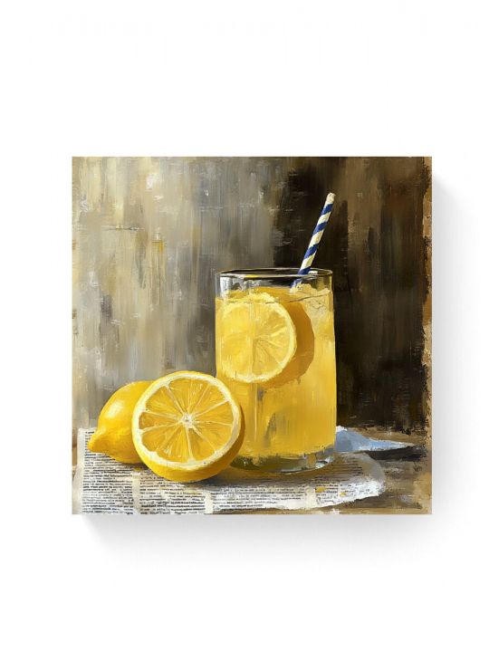 Алмазная мозаика на подрамнике «Сок лимона» 40x40 см