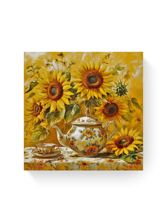 Алмазная мозаика на подрамнике «Подсолнухи» 30x30 см