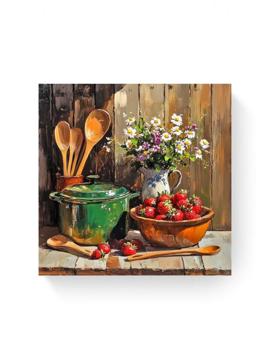 Алмазная мозаика на подрамнике «Полевые цветы» 50x50 см