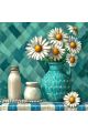 Алмазная мозаика без подрамника «Ромашки» 70x70 см