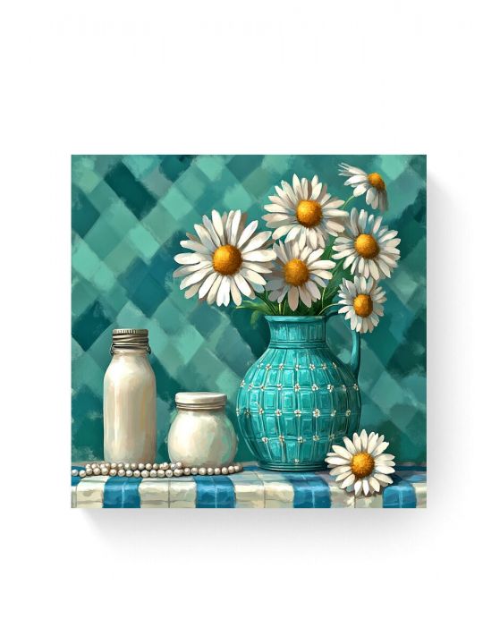 Алмазная мозаика на подрамнике «Ромашки» 40x40 см