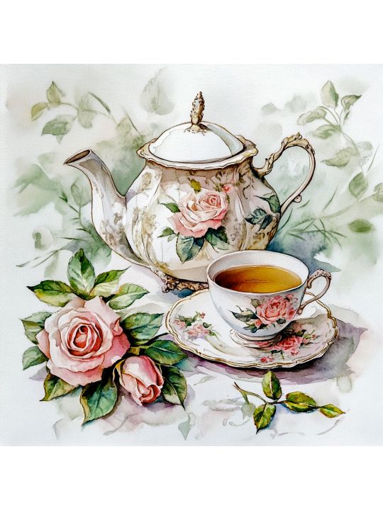 Алмазная мозаика без подрамника «Церемония» 40x40 см, 50 цветов