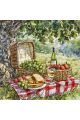 Алмазная мозаика без подрамника «Пикник» 70x70 см