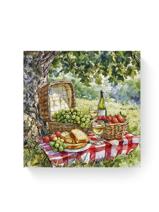 Алмазная мозаика на подрамнике «Пикник» 40x40 см