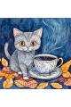 Алмазная мозаика без подрамника «Кисуля» 30x30 см